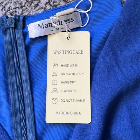 Manydress Women's Sleeveless V Neck Summer Dress faux-Wrap - Picture 4 of 5